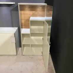 Venjakob Wohnwände & Tv-Lowboards|Wohnwand-Vitrinen Kombination Sentino Weiß Matt Rückwand in Anziano Eiche