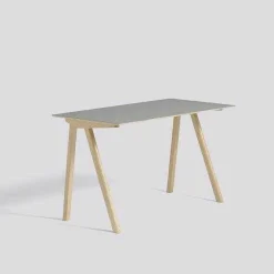 Hay Schreibtische & Sekretäre|Writing Desk Copenhagen CPH 90 Gestell Eiche Massiv Lackiert Platte Linoleum Grau